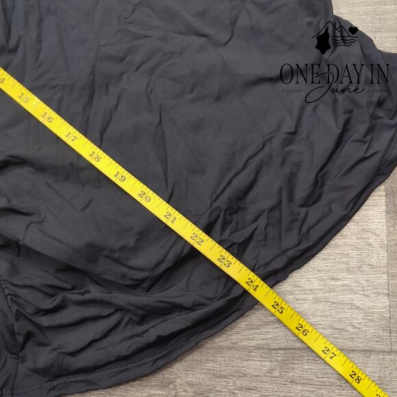 Aqua Eve Straight Neck Tankini Top Size L - Picture 3 of 5